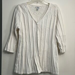 Croft and barrow white cardigan